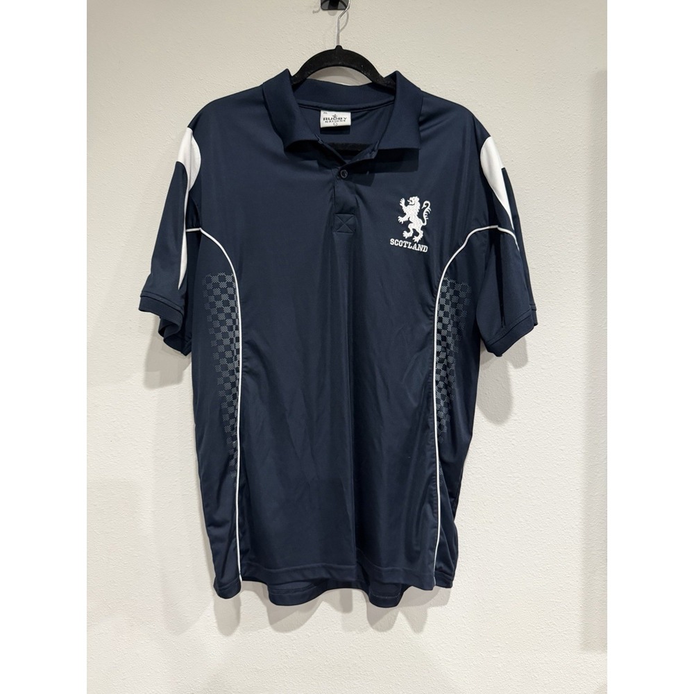 Rugby Nations Scotland Rugby Polo Shirt Blue 90s Mens XXL